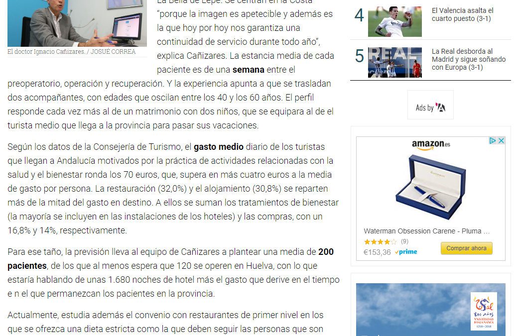 Huelva Información: Una apuesta por el turismo de salud