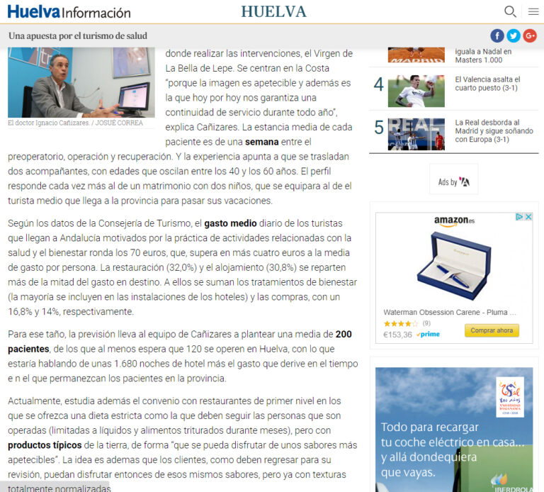 Huelva Información: Una apuesta por el turismo de salud