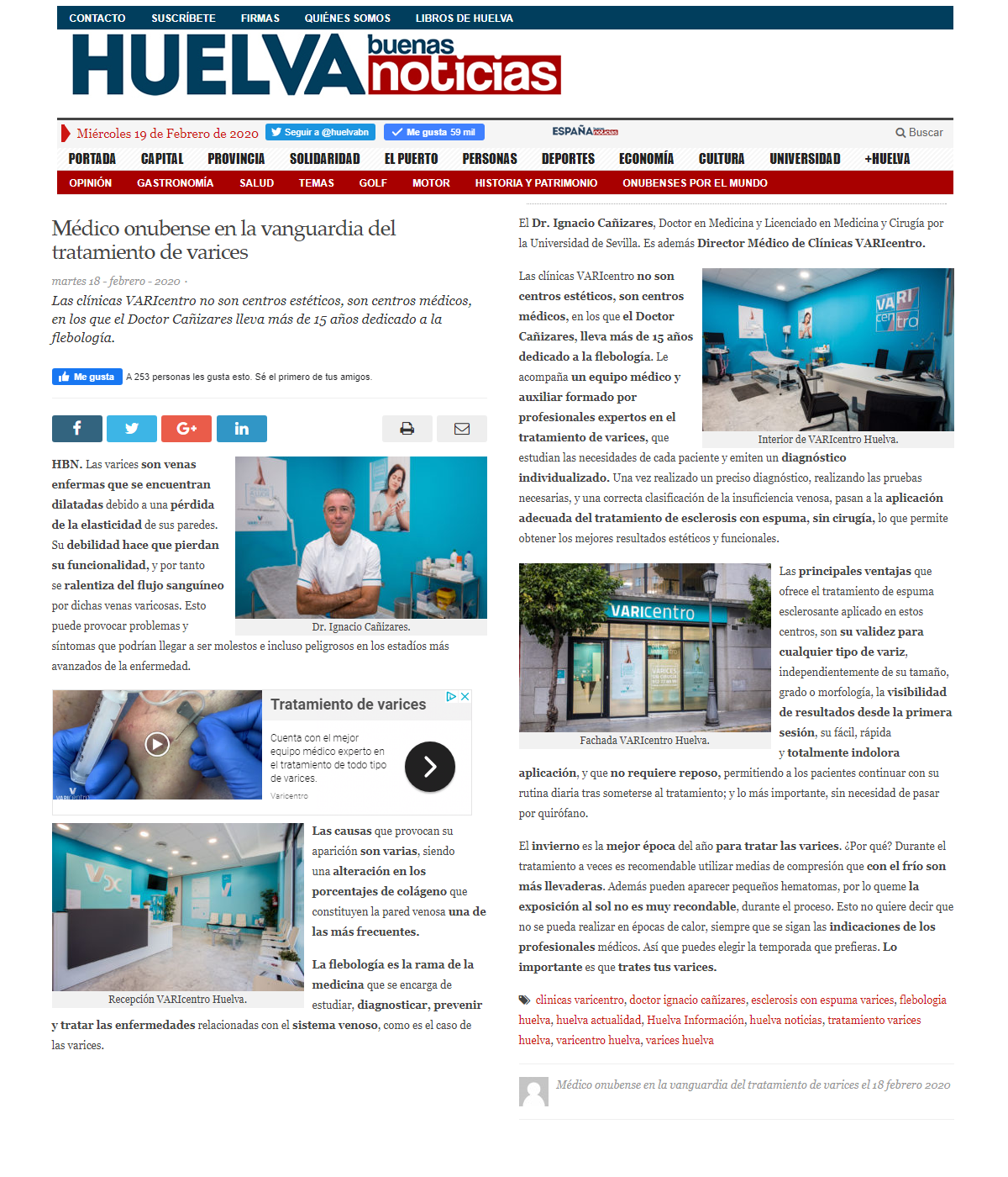 El Dr. Ignacio Cañizares habla sobre VARIcentro y el tratamiento de varices en HBN